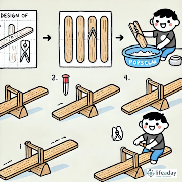 การสร้างกระดานหกจากไม้ไอติม